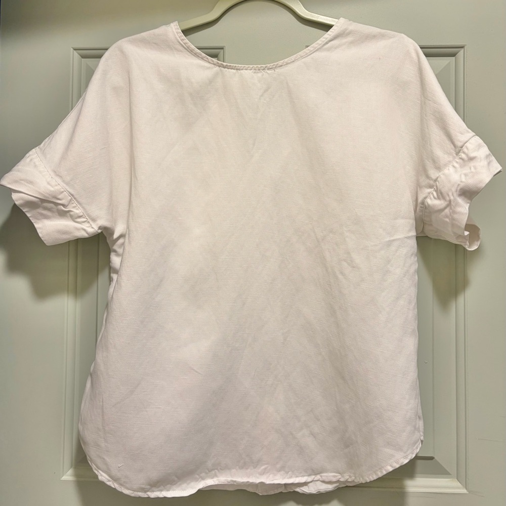 VETTA Cream Button-Down Women's Shirt - Picture 4 of 6